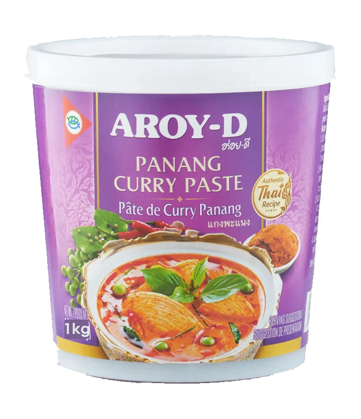 Aroy-D Panang Curry Paste container on a white background
