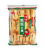 A package of Bin Bin - Rice Crackers Original Flavor showing the product in a clear plastic bag with branding and decorative elements.