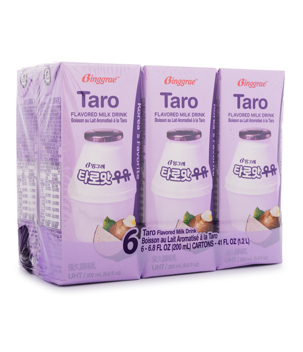 Binggrae - Taro Flavored Milk Drink 6x200ml