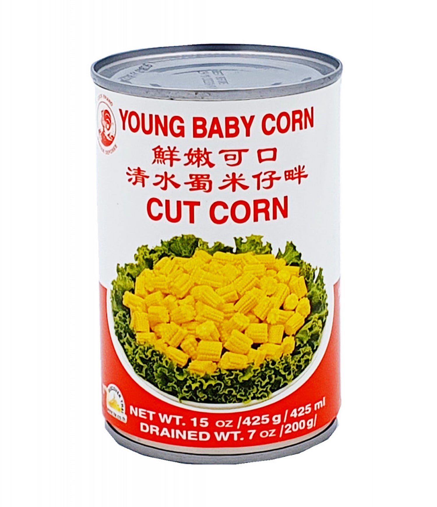 Cock Brand - Young Baby Corn (Cut) 425g