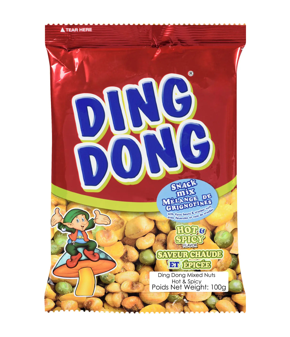 Ding Dong - Snack Mix with Fava Beans & Cracker Nuts (Hot & Spicy) 100g