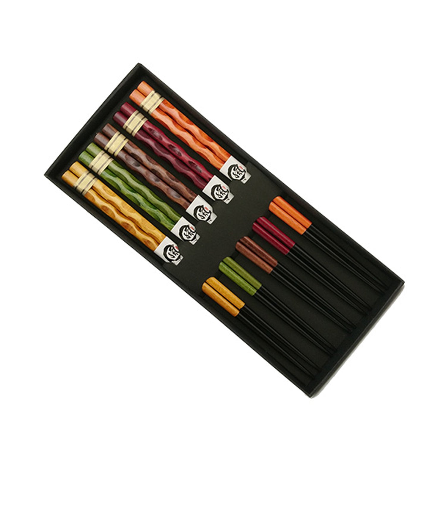 EMF - 5-Pair Wood Chopsticks (Colour Twirl) 22.5cm