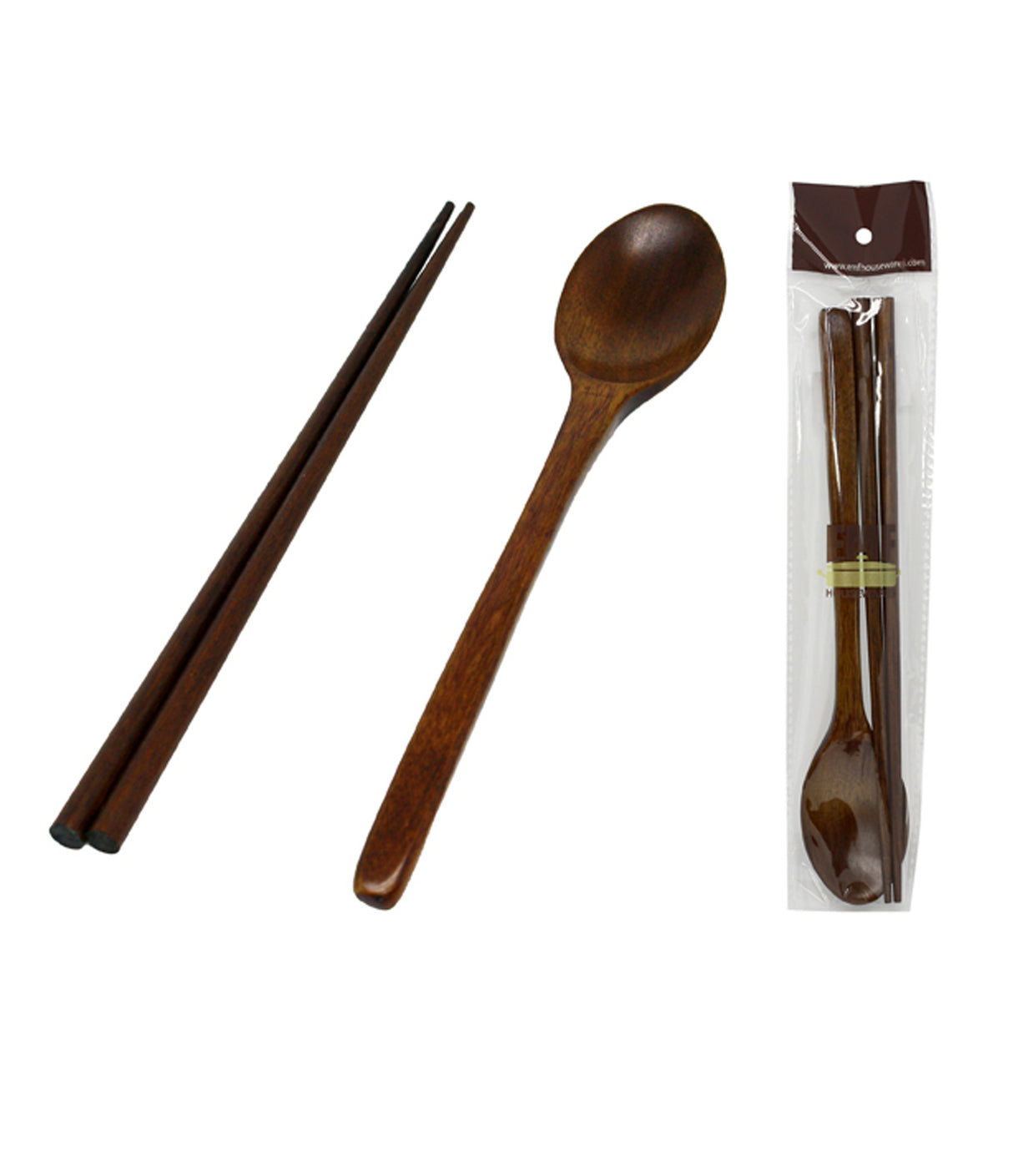 EMF - Ensemble de couverts en bambou (cuillère et baguettes)