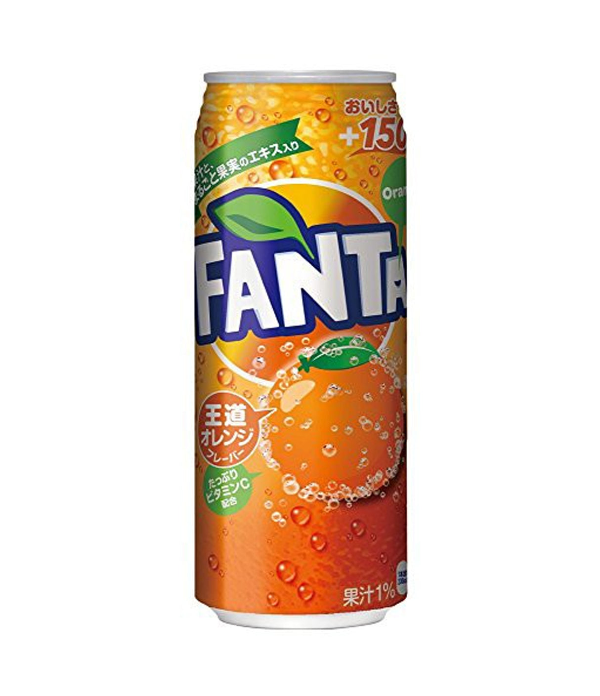 A can of Fanta Orange Soda with Japanese text and orange graphics, indicating the flavor and origin.