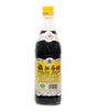 A bottle of Gold-Plum Chinkiang Vinegar 550ml with label in yellow and white colors