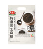 Package of black sesame paste with text and images on a white background