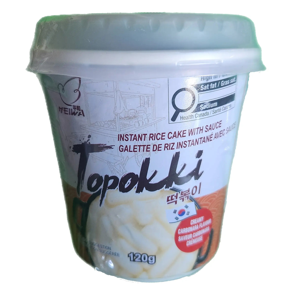Rice cake & Harry② Heiwa - Topokki Instant Rice Cake with Sauce (Creamy Carbonara
