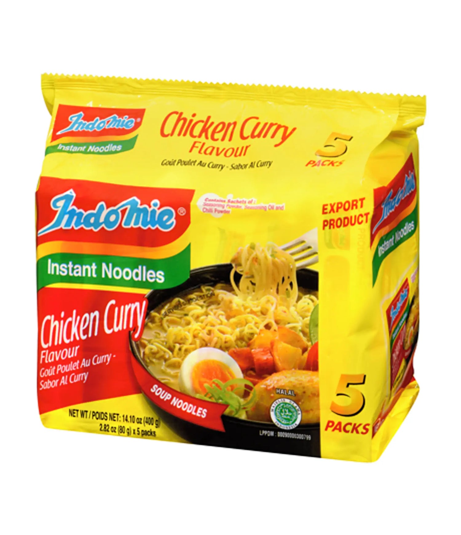 Indomie - Instant Noodles (Chicken Curry Flavour) 5x80g