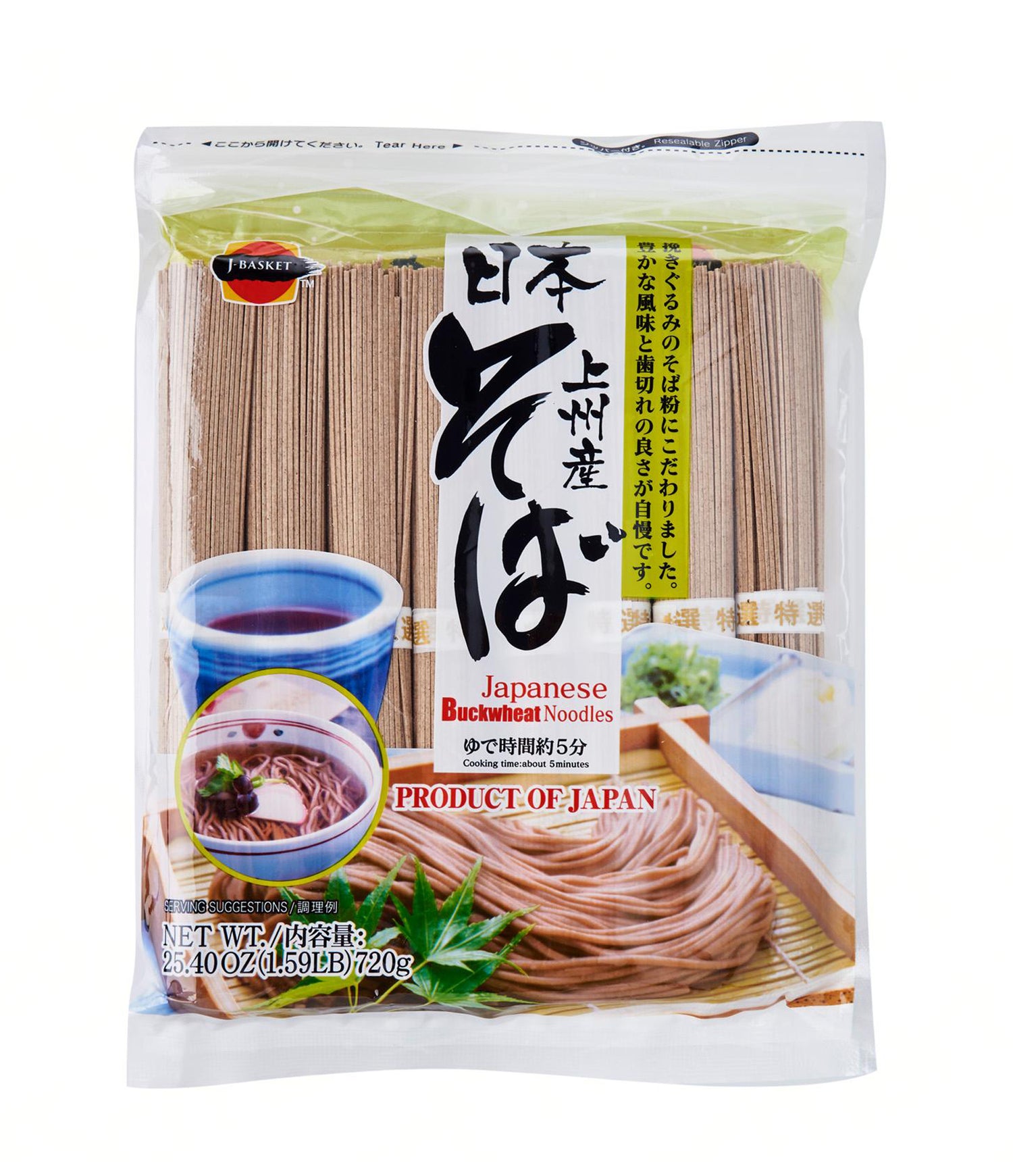 J-Basket - Japanese Buckwheat Noodles 720g