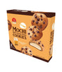 Packaging for Kaoriya Mochi with Cocoa Chips Cookies, highlighting the product as a snack with images of cookies and mochi on the box.
