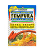 Kikkoman Tempura Batter Mix packaging with a shrimp illustration on a white background