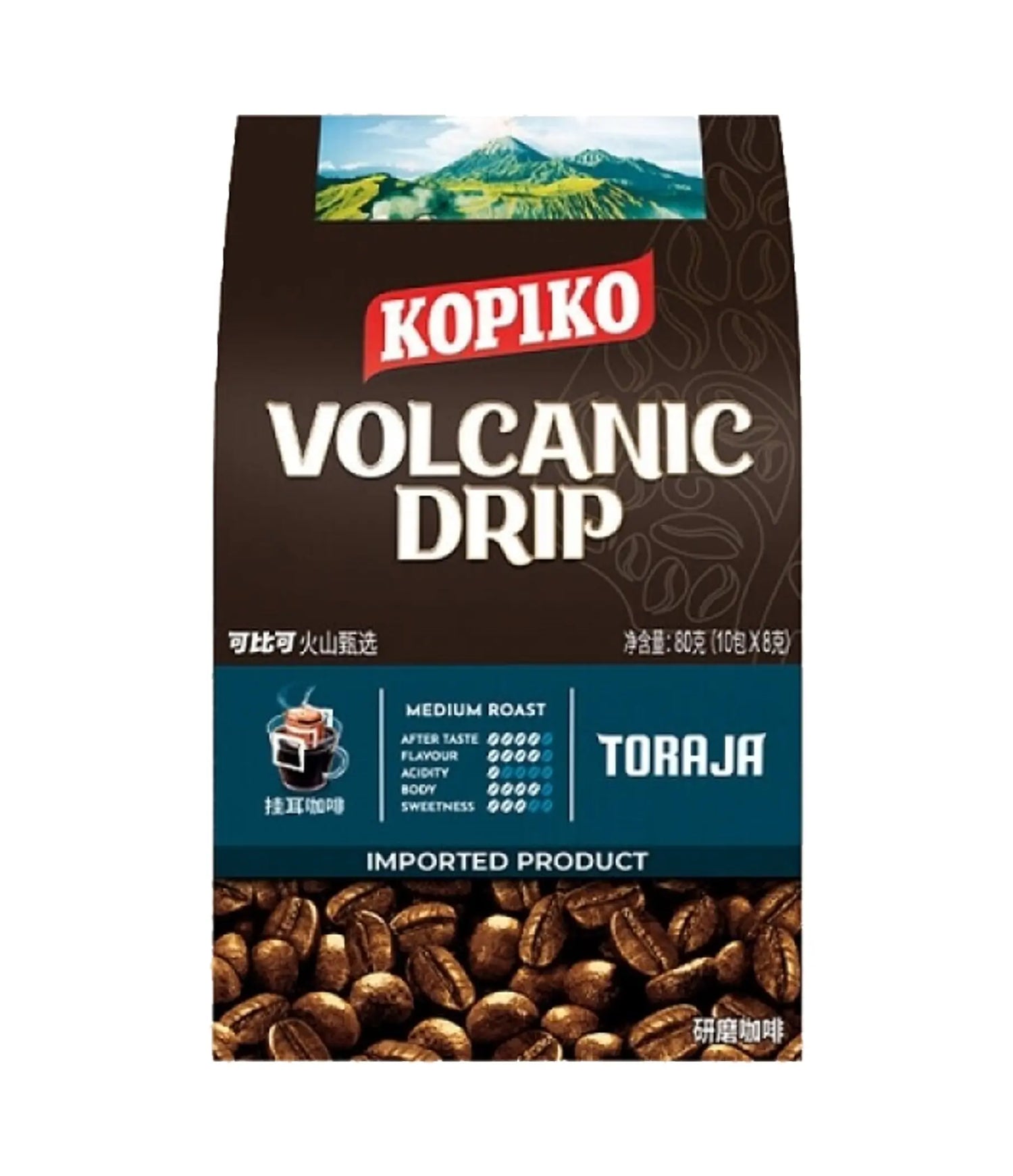Kopiko - Volcanic Drip Coffee (Toraja) 10x8g