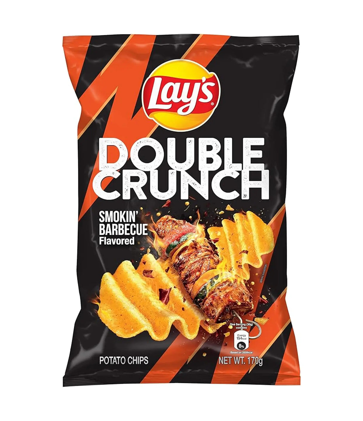 Lay's - Double Crunch Potato Chips (Smokin' Barbecue Flavor) 170g