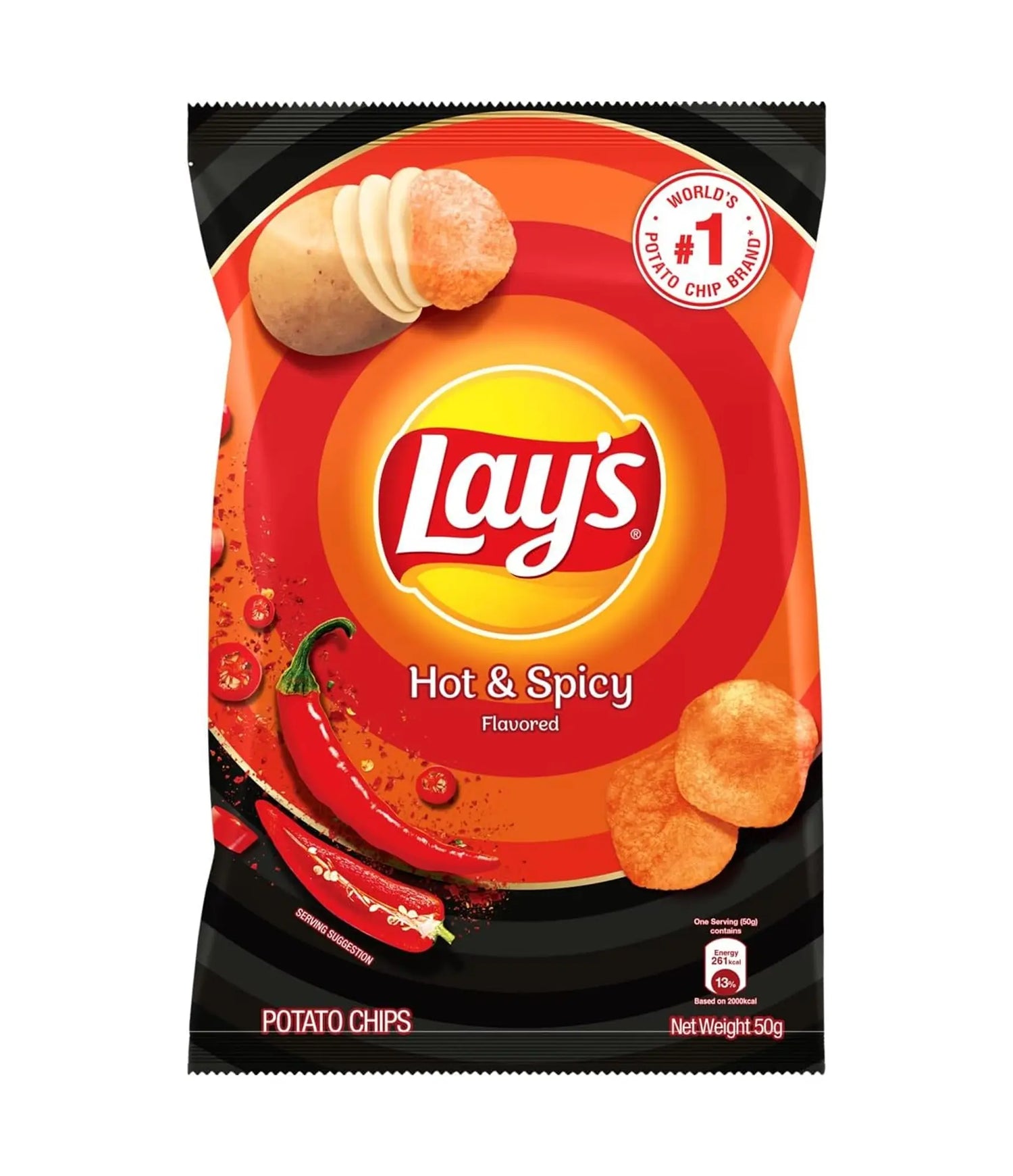 Lay's - Potato Chips (Hot & Spicy Flavor) 50g