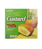 Packaging of Lotte Custard Cream Cake showing the product and its features.