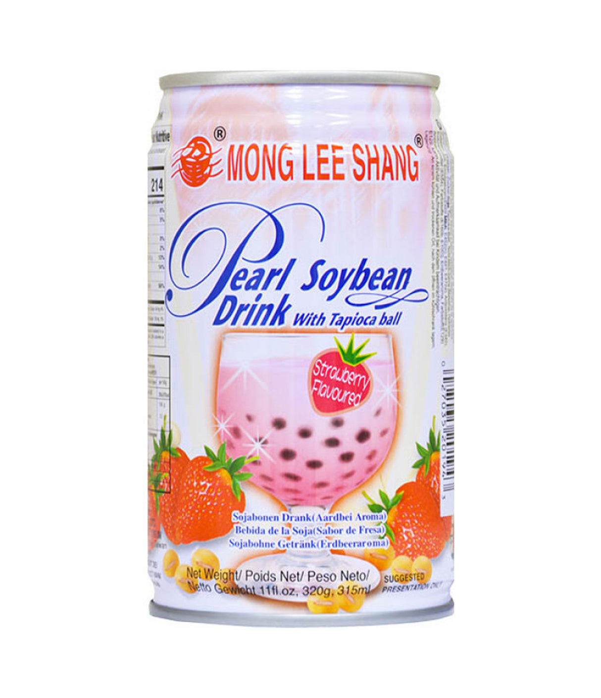 Mong Lee Shang - Pearl Soybean Drink with Tapioca Ball (Strawberry) 315ml