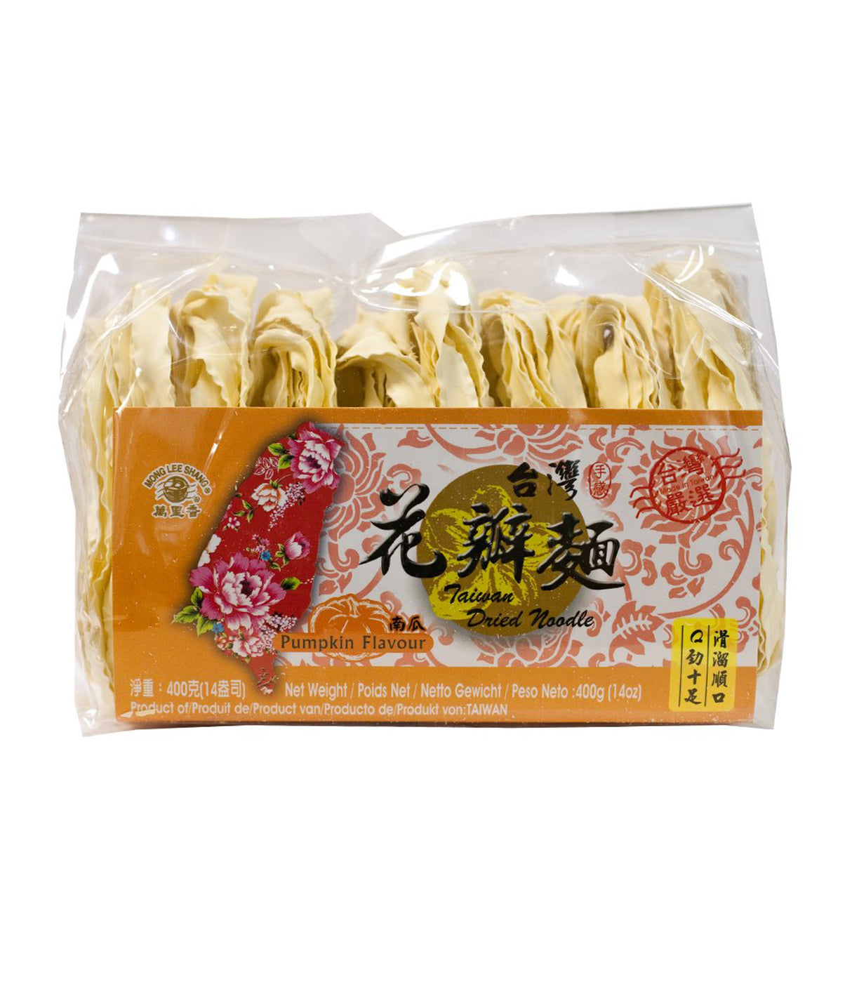 Mong Lee Shang - Taiwan Dried Noodle (Pumpkin Flavour) 400g