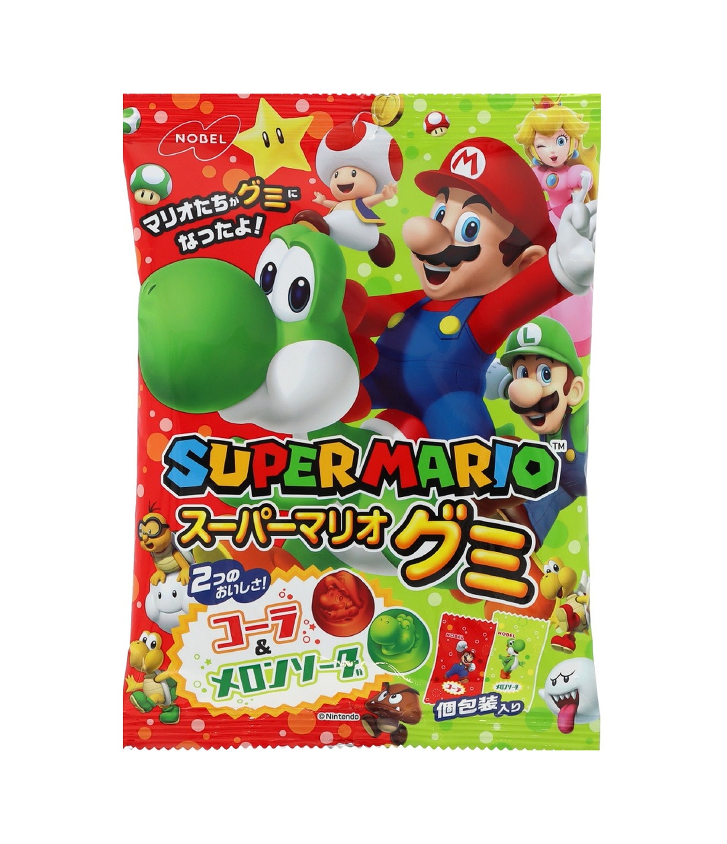Nobel - Super Mario Gummy Candy (Cola & Melon) 85g