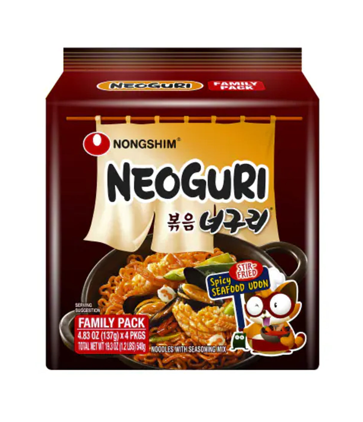 Nongshim - Spicy Stir-Fry Neoguri Noodles 4x137g