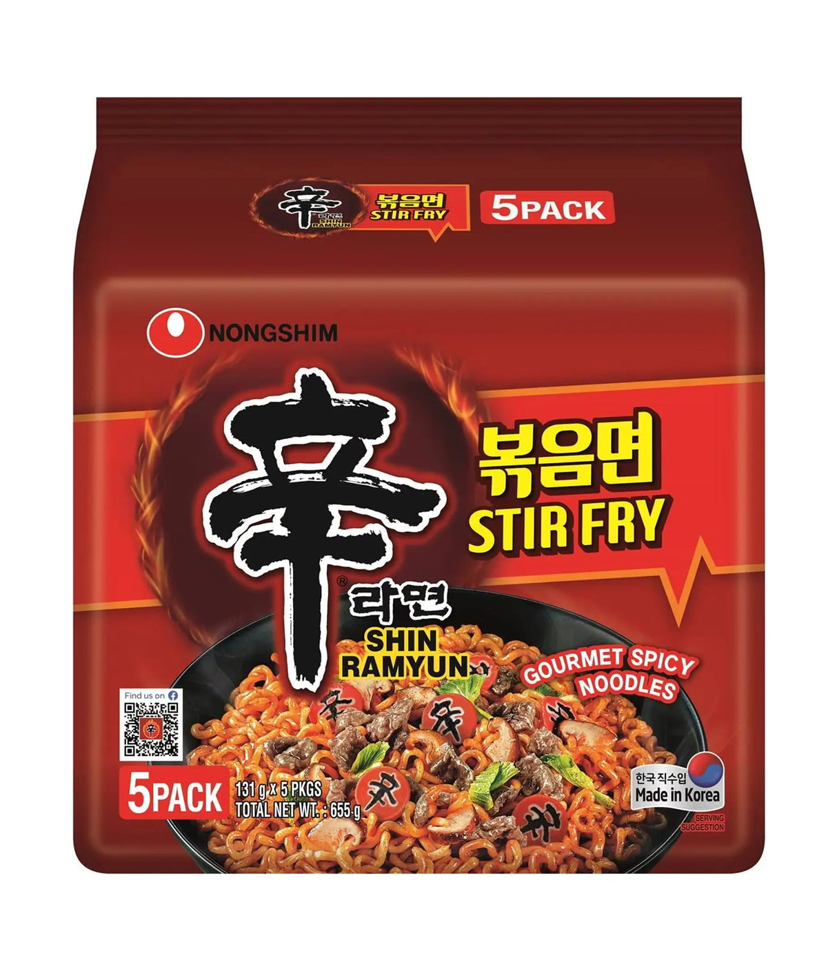 Nongshim - Shin Ramyun Stir Fry Noodles 5x131g