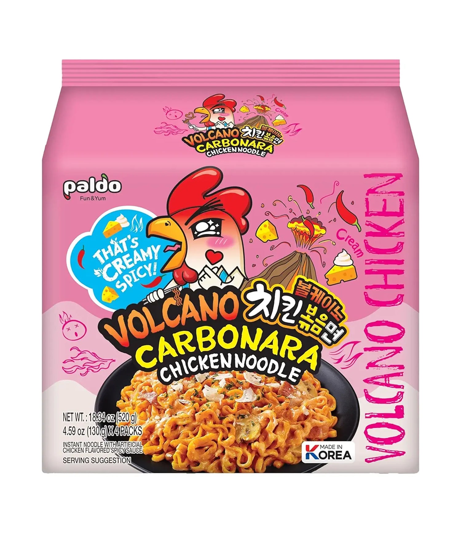 Paldo - Volcano Carbonara Chicken Noodle 8x4x130g