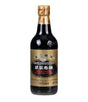 A bottle of Pearl River Bridge mushroom flavor dark soy sauce with a label in Chinese characters and English text.