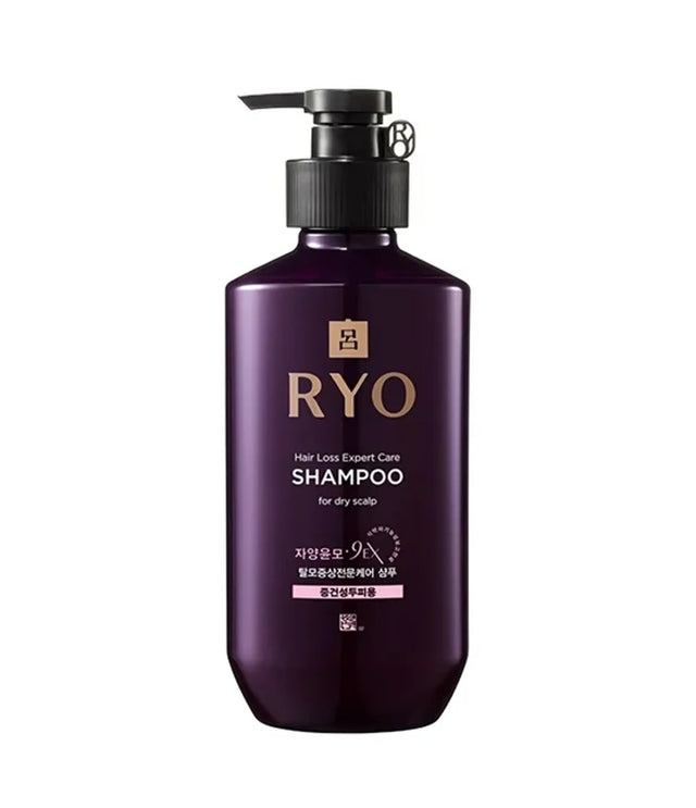 Purple shampoo bottle with RYO branding on a white background