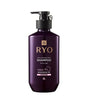 Purple shampoo bottle with RYO branding on a white background