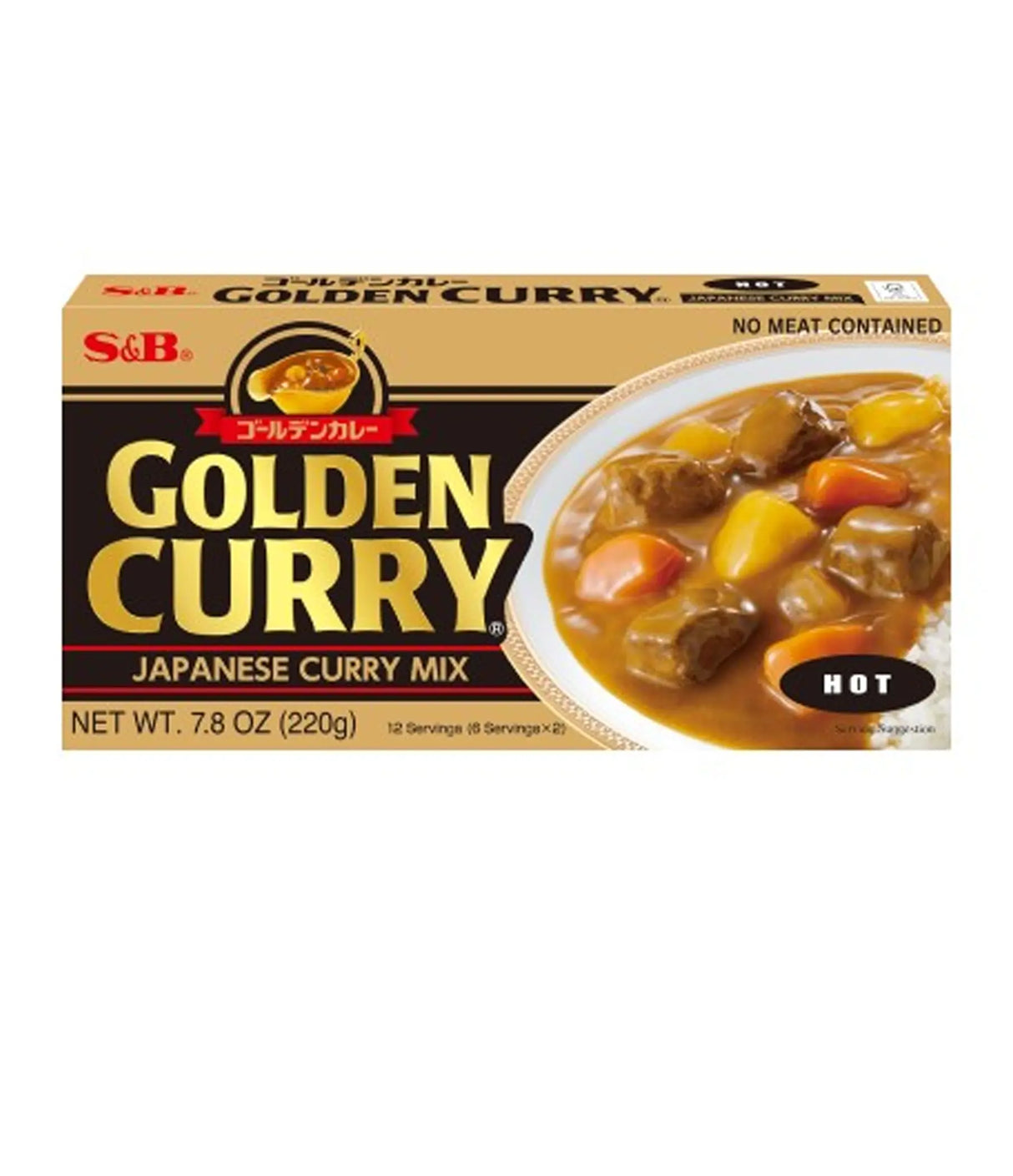 S&B Golden Curry Japanese Curry Mix packaging on a white background