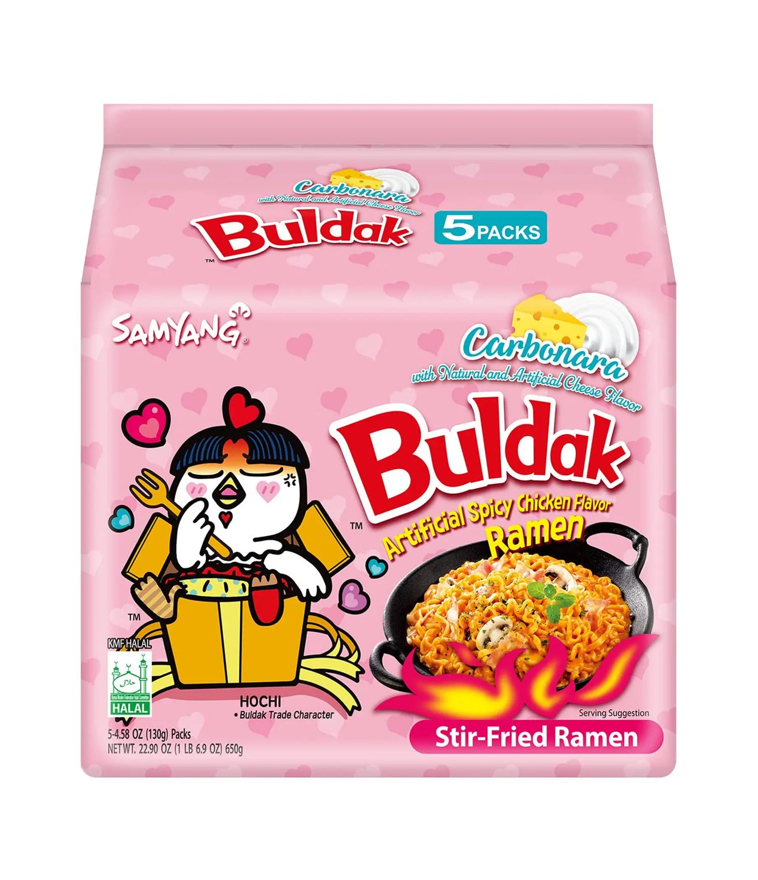 Samyang - Spicy Chicken Buldak Noodle (Carbonara) 5x130g