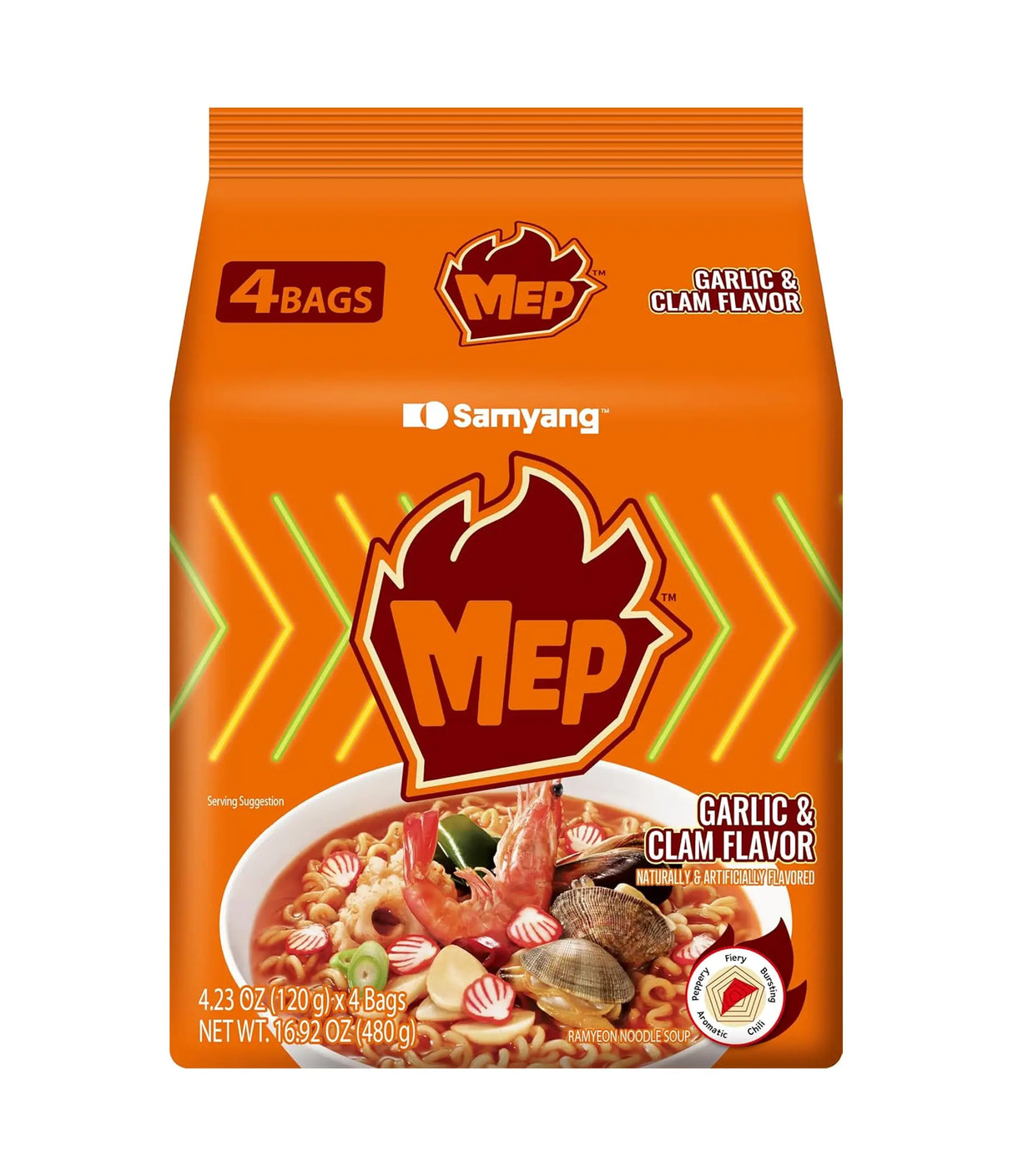 Samyang - MEP Garlic & Clam Ramyeon Noodle Soup 8x4x120g