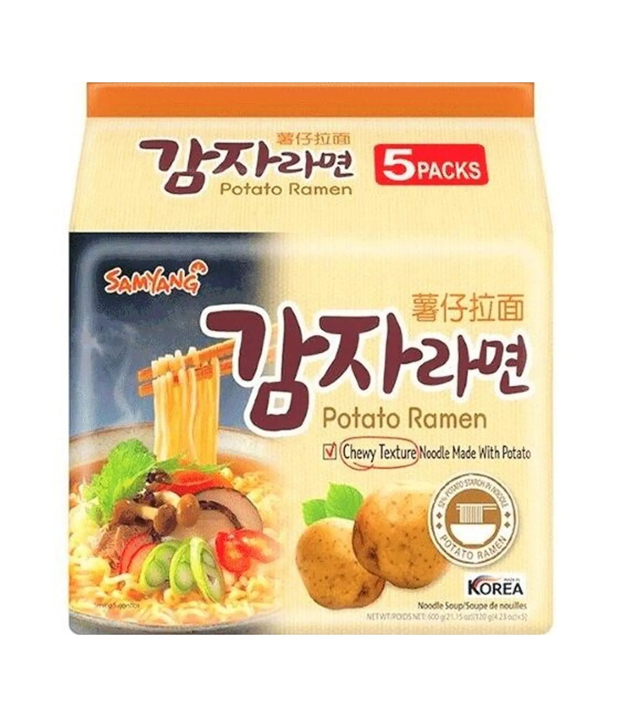 Samyang - Nouilles instantanées de pommes de terre 5x120g