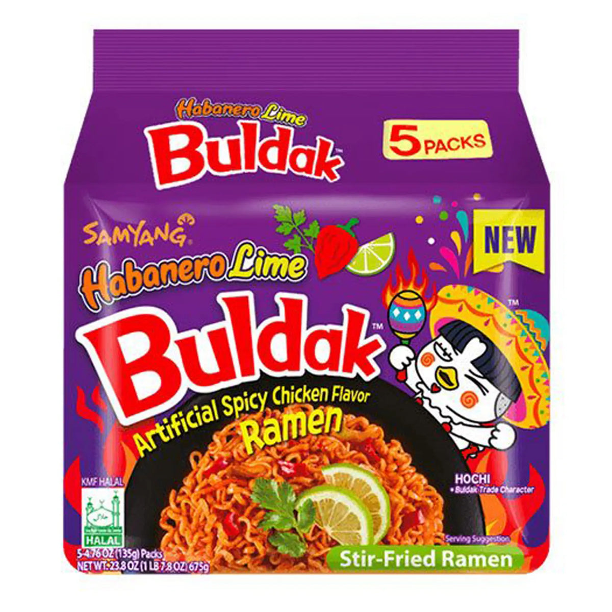 Samyang - Spicy Chicken Buldak Noodle ( Habanero Lime 5 x 135g main image 0