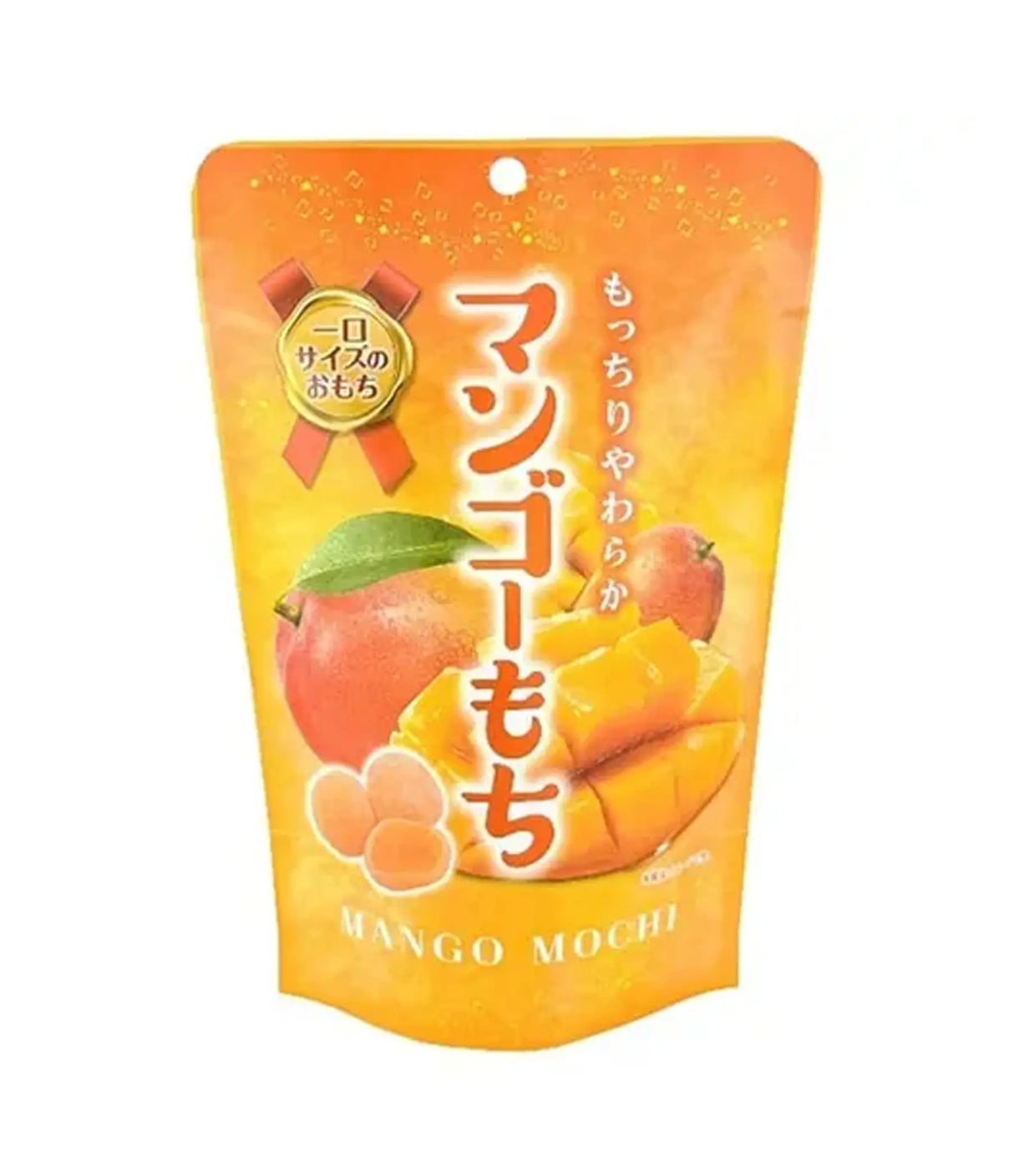 A package of Seiki Mango Mochi, a Japanese snack, featuring images of mangoes and the product name prominently displayed.