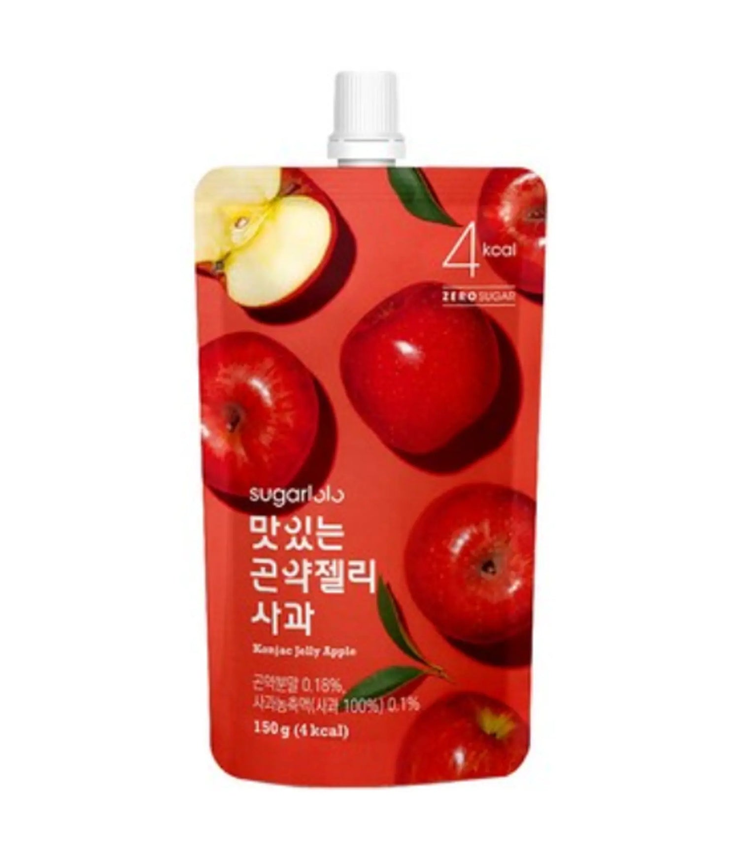 Red pouch with apple design and 'sugarlolo' branding on a white background