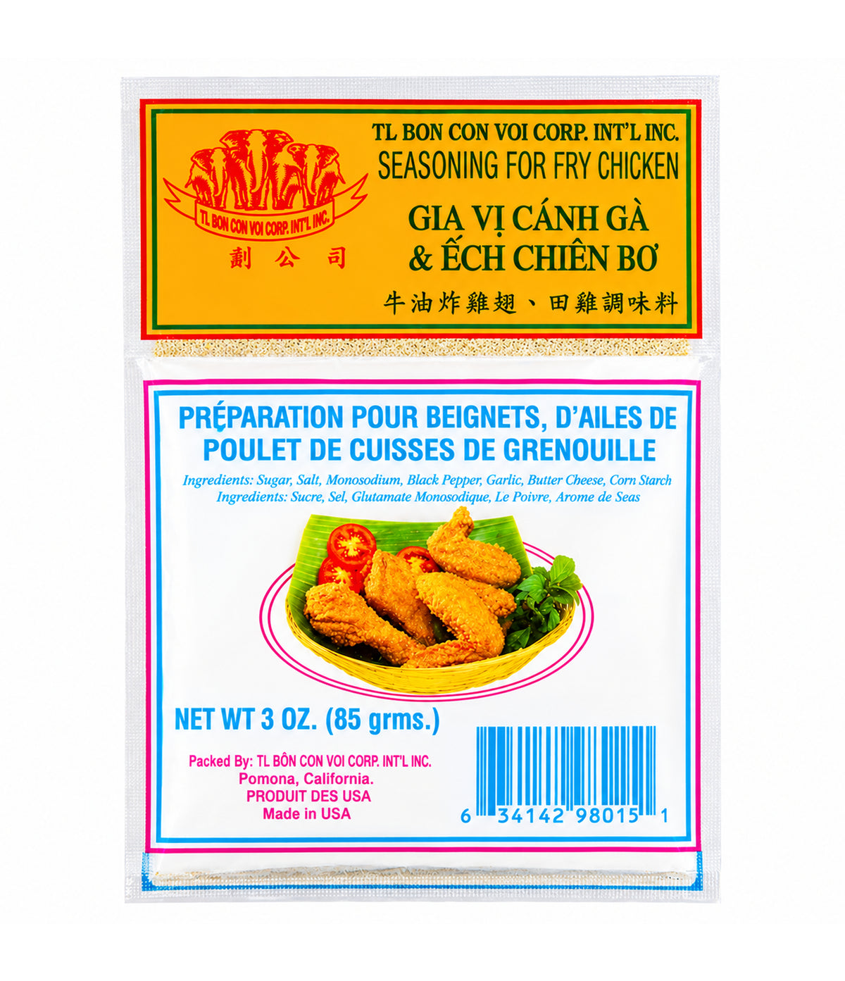 TL Bon Con Voi Corp - Seasoning for Fry Chicken 85g