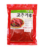 Packaging of Tae Kyung Red Pepper Powder (Fine) showing the product name, image of red peppers, and net weight of 454g.