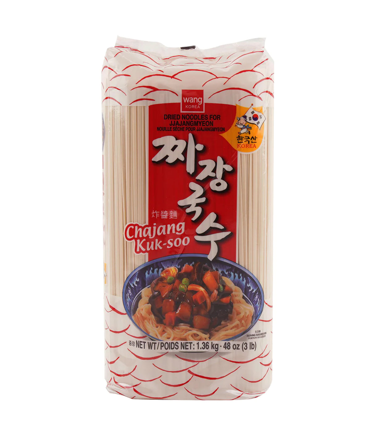 Wang - Dried Noodles for Jjajangmyeon (Chajang Kuk-Soo) 1.36kg