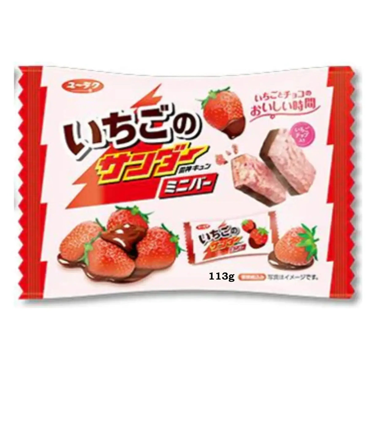 Yuraku - Black Thunder Strawberry Chocolate Bar 113g