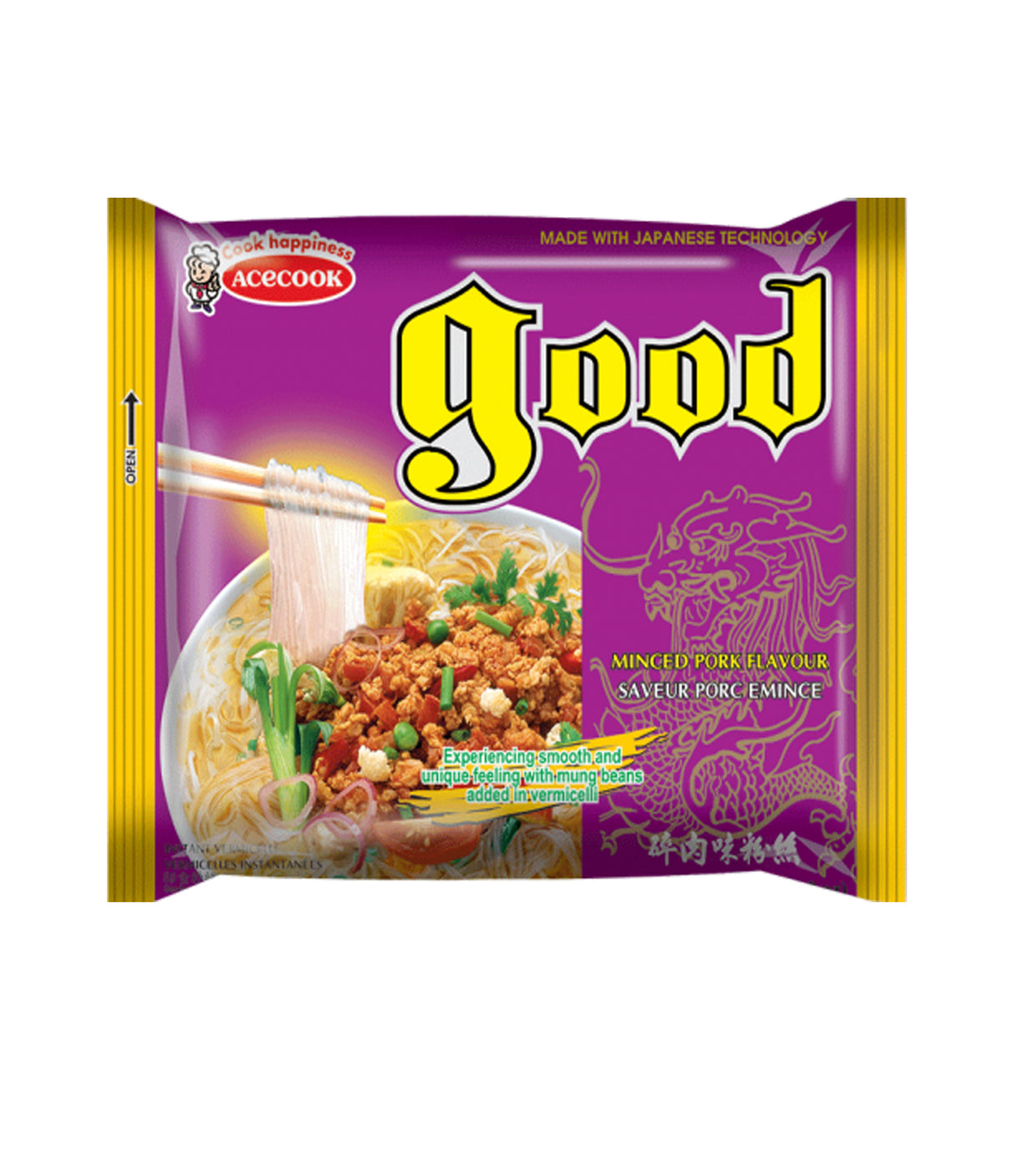 Acecook - Instant Mung Bean Vermicelli (Minced Pork Flavour) 55g