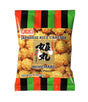 Packaging of Japanese rice crackers with colorful design on a white background