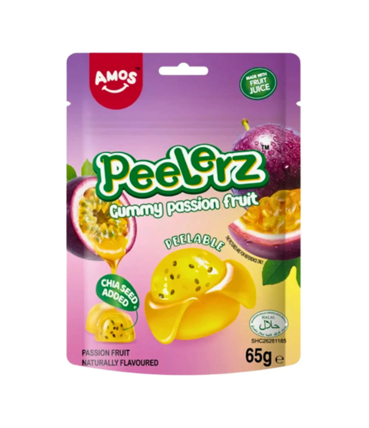 Amos - Peelerz Gummy Passion Fruit 65g