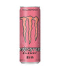 A single can of Monster Energy drink in the 'Pipeline Punch' flavor, featuring its signature pink can with the orange claw logo and black text, set against a plain white background.