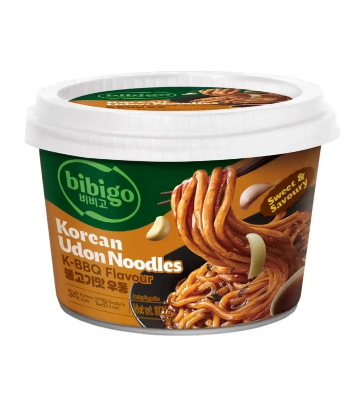 Bibigo - Korean Style Udon Noodles with K-BBQ Flavour Sauce 187g