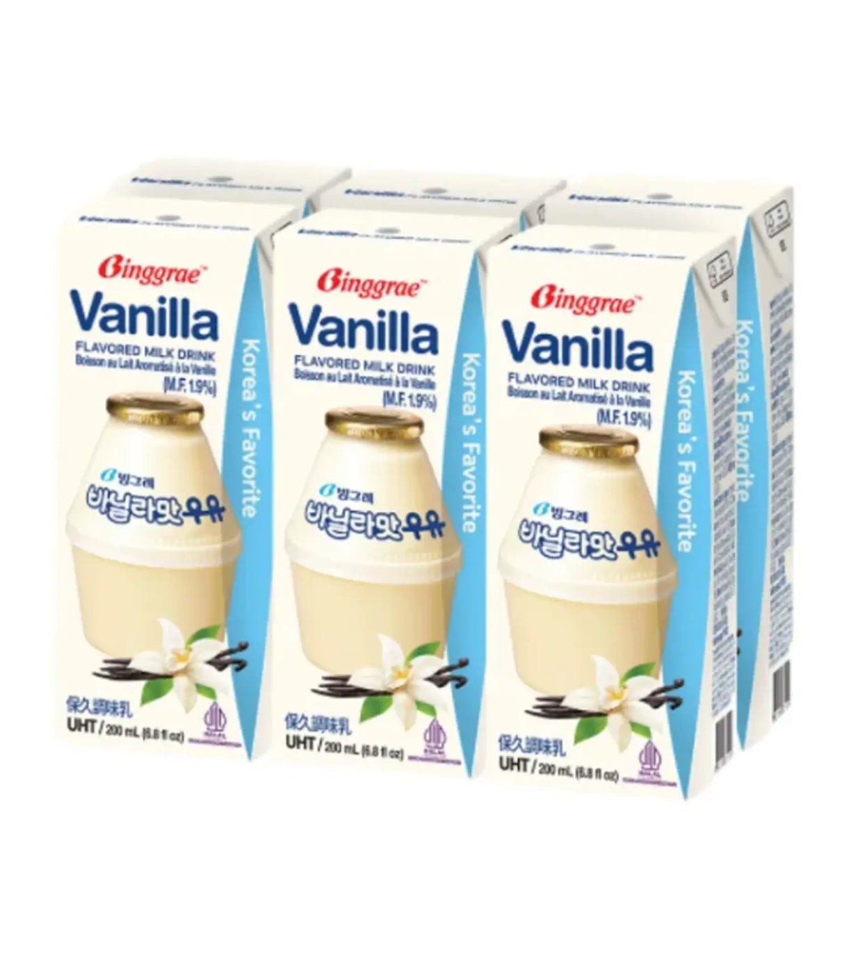 Binggrae - Vanilla Flavored Milk Drink 6x200ml