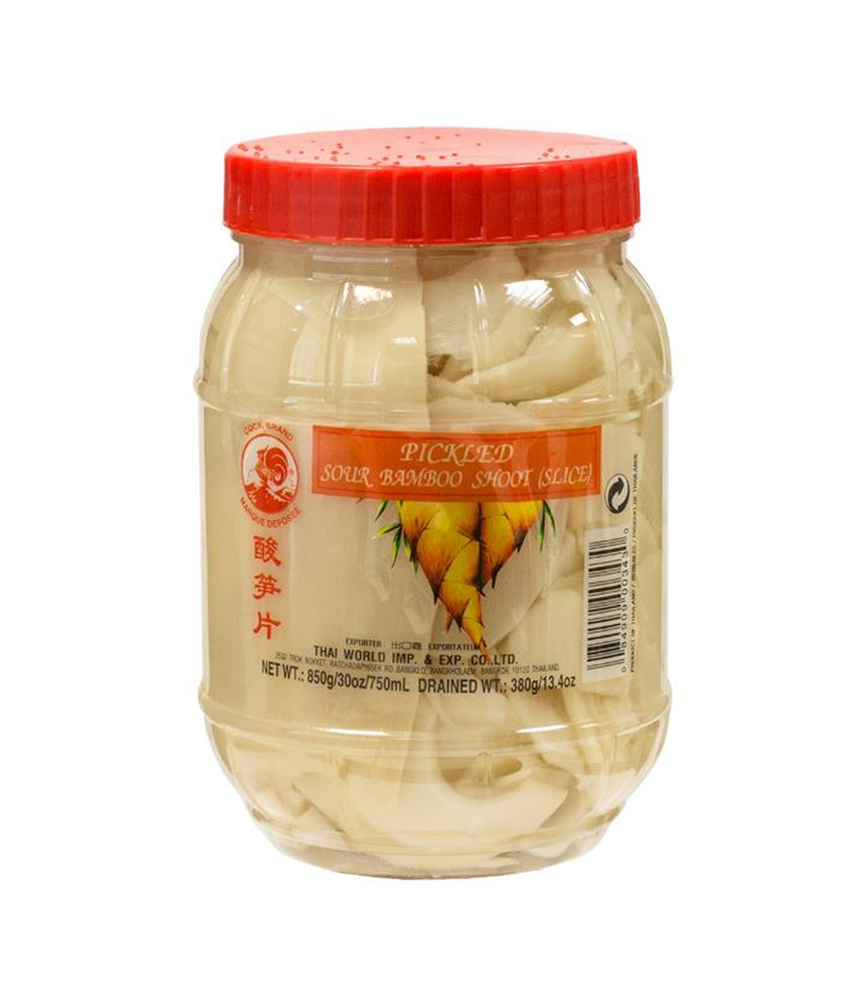 Cock Brand - Pickled Sour Bamboo Shoot (Slice) 850g
