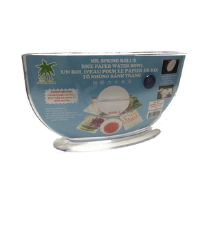 A packaged Coconut Tree brand rice paper water bowl, with branding and product information on the label, displayed against a white background.