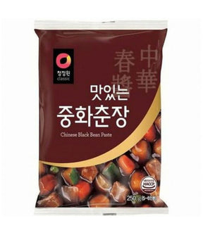 Packaging of Daesang Black Bean Sauce 250g showing the product and Korean text.