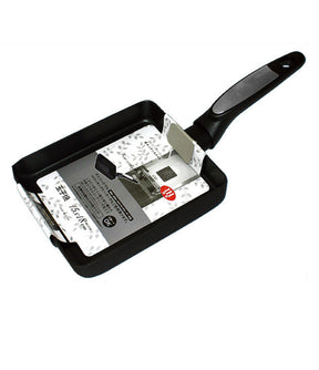 Non-Stick Aluminum Frying Pan with a black body and silver handle.
