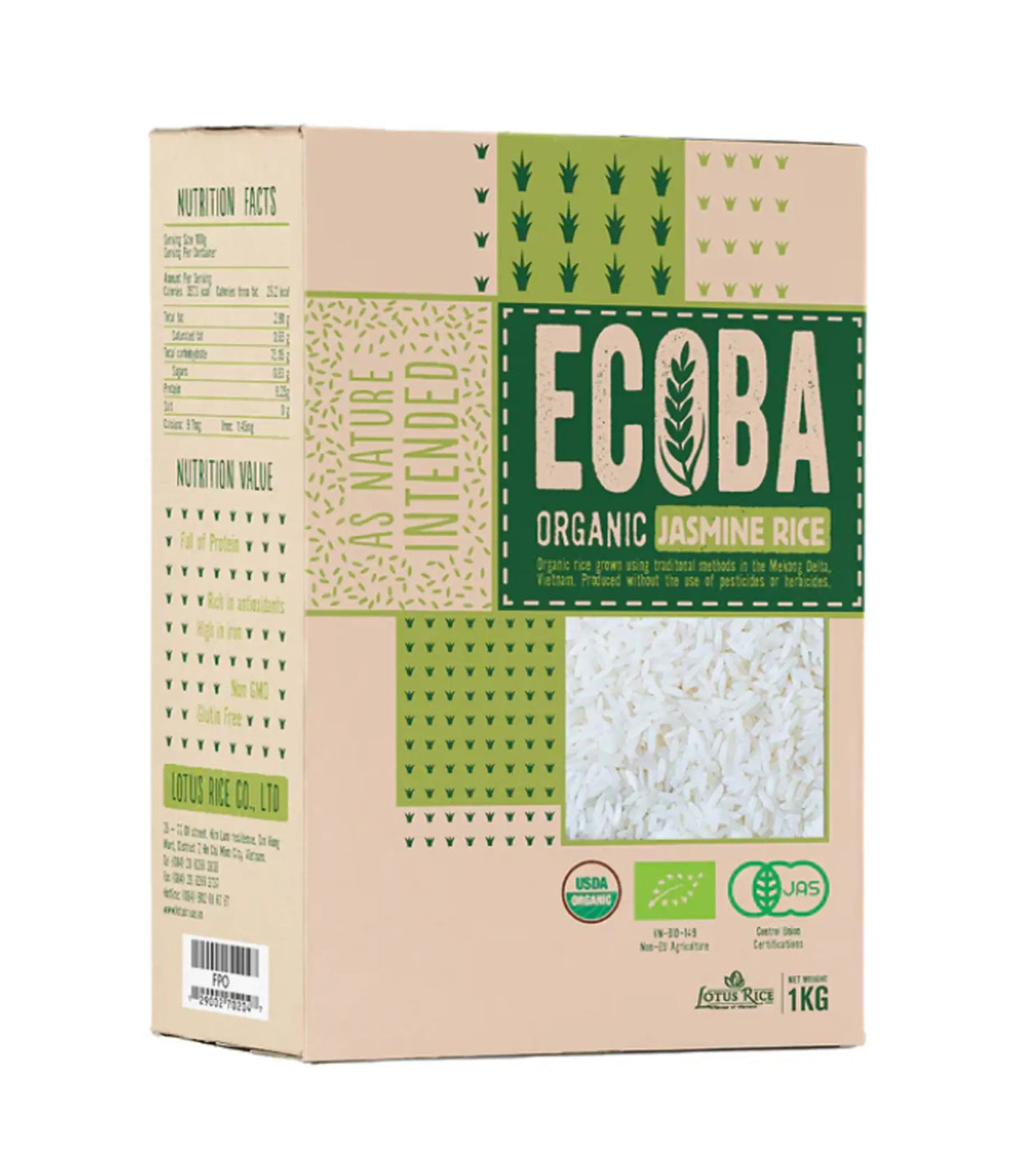 Ecoba - Organic Jasmine Rice 1kg